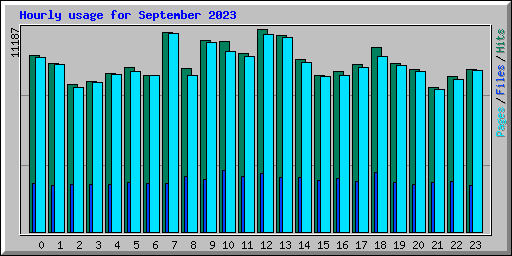 Hourly usage for September 2023