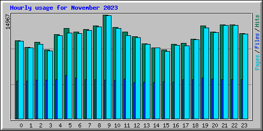 Hourly usage for November 2023