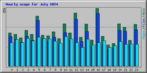 Hourly usage for July 2024