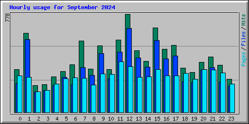 Hourly usage for September 2024