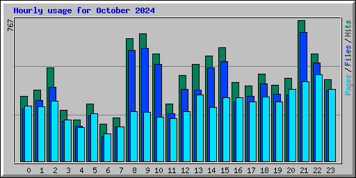 Hourly usage for October 2024